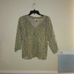 Universal Thread Peasant Style Blouse Size M Flora
